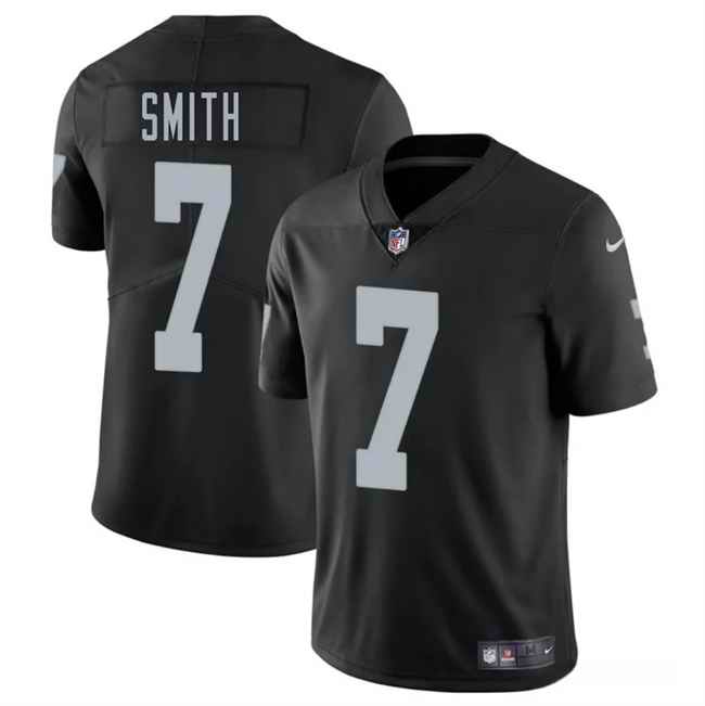 Men's Las Vegas Raiders #7 Geno Smith Black 2025 Vapor Stitched Football Jersey